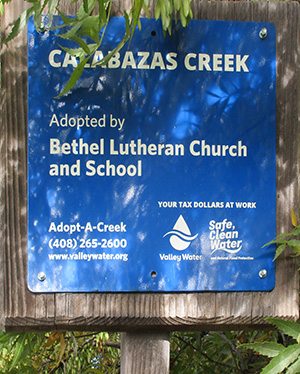 Calabazas Creek sign